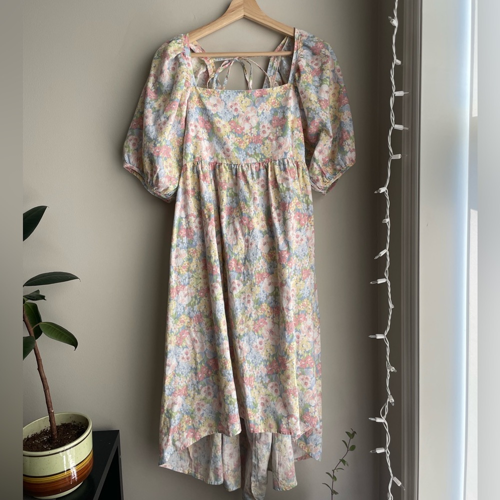Cottagecore Floral Dress | Joe Fresh x Jillian Harris Pastel Floral | Medium